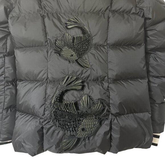 Rare Bogner Goan Thylmann Ski Puffer Down Black Coat Embroidered Fish Size XS 4 - Picture 14 of 16